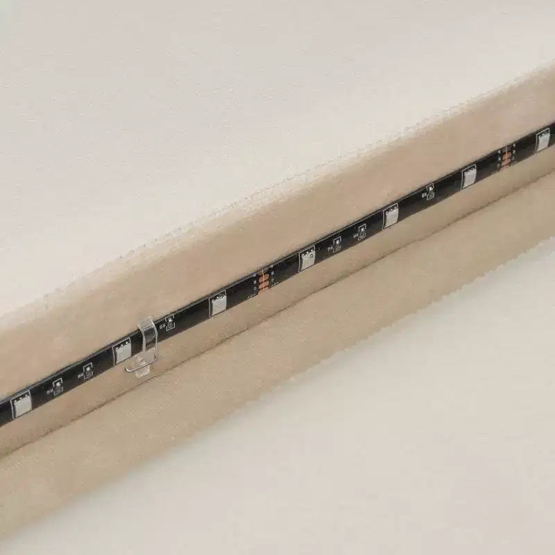 Divano letto imbottito Luxystar per cameretta con mensole, armadietti, luci a LED e letto estraibile a sollevamento, misura piazza e mezza