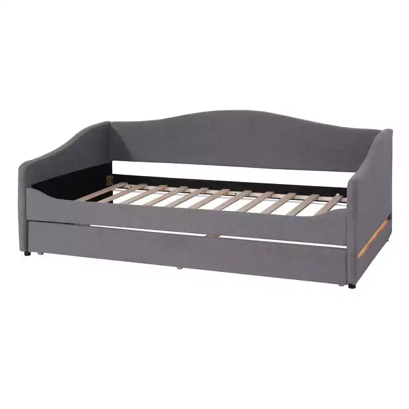 Letto a giorno in pile Teddy Luxystar per materasso singolo con luci LED e letto estraibile a rotelle