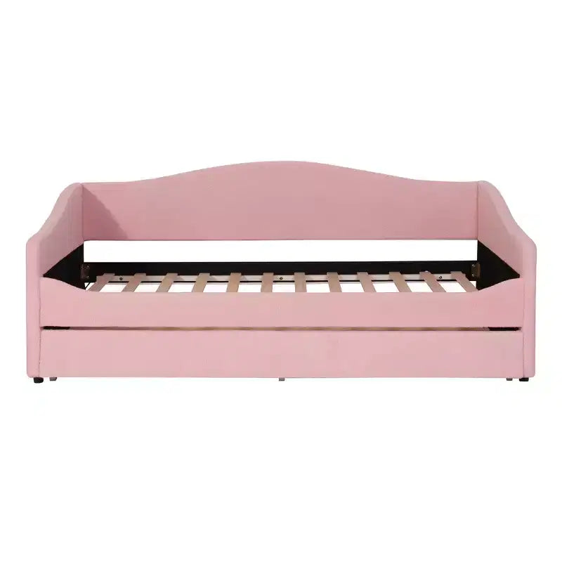 Letto a giorno in pile Teddy Luxystar per materasso singolo con luci LED e letto estraibile a rotelle
