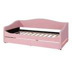 Letto a giorno in pile Teddy Luxystar per materasso singolo con luci LED e letto estraibile a rotelle