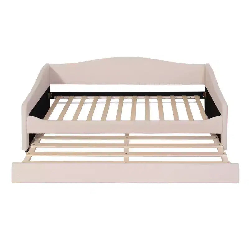 Letto a giorno in pile Teddy Luxystar per materasso singolo con luci LED e letto estraibile a rotelle