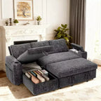 Dyonery 82 Divano Letto, Divano Reclinabile a L con Chaise Longue Contenitore Reversibile, Montaggio Senza Attrezzi