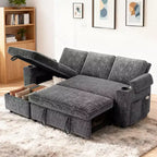 Dyonery 82 Divano Letto, Divano Reclinabile a L con Chaise Longue Contenitore Reversibile, Montaggio Senza Attrezzi