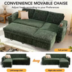 Dyonery 82 Divano Letto, Divano Reclinabile a L con Chaise Longue Contenitore Reversibile, Montaggio Senza Attrezzi