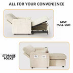 Dyonery 82 Divano Letto, Divano Reclinabile a L con Chaise Longue Contenitore Reversibile, Montaggio Senza Attrezzi