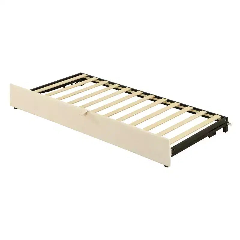 Letto a giorno imbottito Luxystar Twin Size con letto estraibile a scomparsa per soggiorno e camera degli ospiti