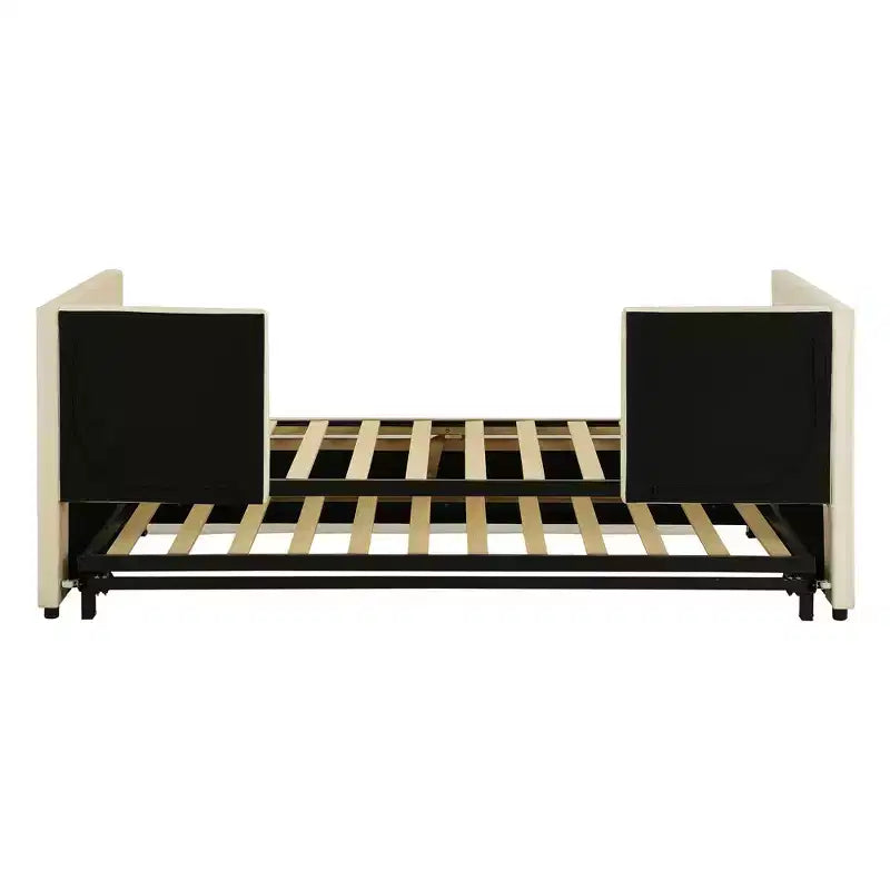 Letto a giorno imbottito Luxystar Twin Size con letto estraibile a scomparsa per soggiorno e camera degli ospiti