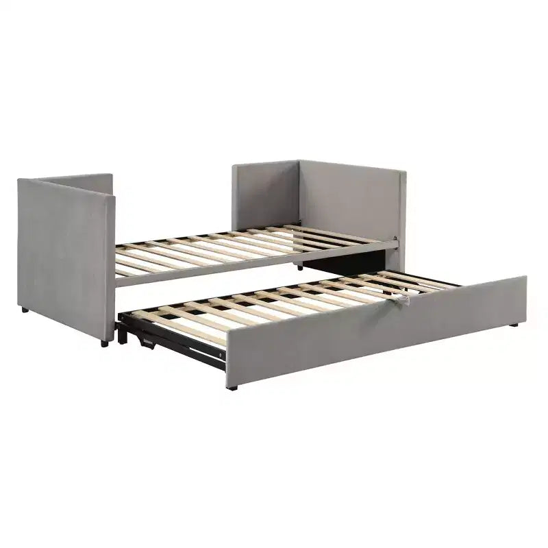 Letto a giorno imbottito Luxystar Twin Size con letto estraibile a scomparsa per soggiorno e camera degli ospiti