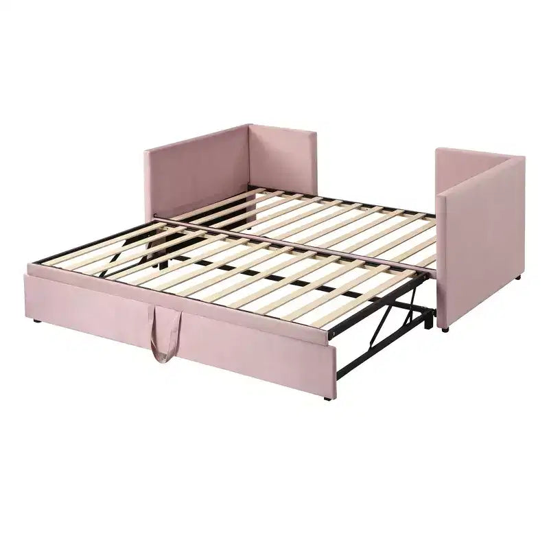 Letto a giorno imbottito Luxystar Twin Size con letto estraibile a scomparsa per soggiorno e camera degli ospiti