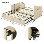 Letto a giorno imbottito Luxystar Twin Size con letto estraibile a scomparsa per soggiorno e camera degli ospiti
