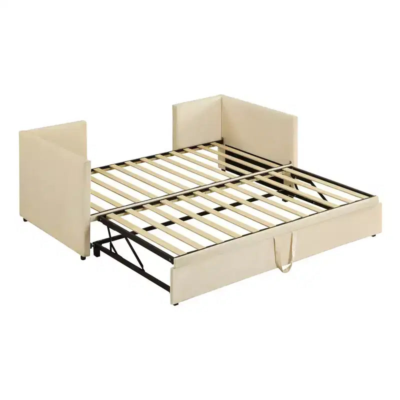 Letto a giorno imbottito Luxystar Twin Size con letto estraibile a scomparsa per soggiorno e camera degli ospiti