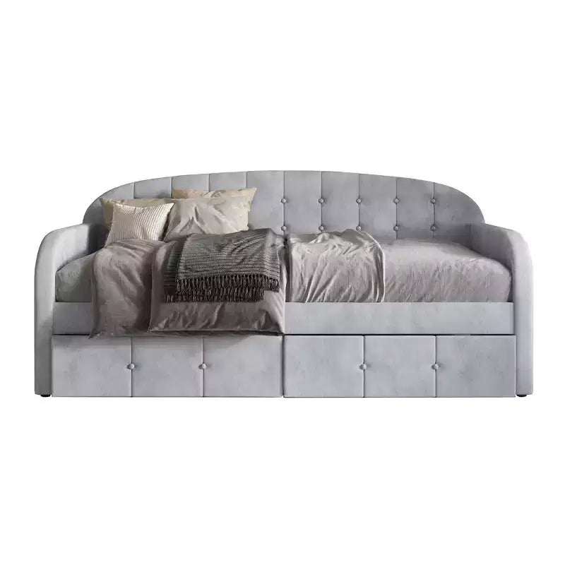 Letto da giorno matrimoniale ChaletPosh in velluto con contenitore