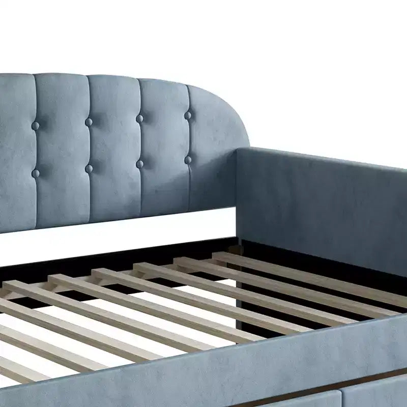 Letto da giorno matrimoniale ChaletPosh in velluto con contenitore