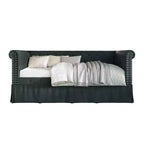 Divano letto singolo ChaletPosh in lino con letto estraibile