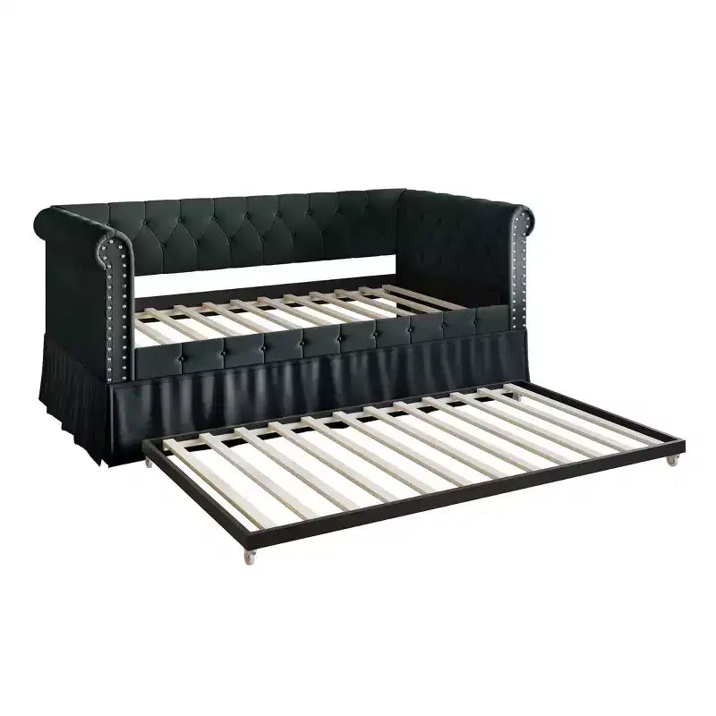 Divano letto singolo ChaletPosh in lino con letto estraibile