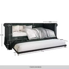 Divano letto singolo ChaletPosh in lino con letto estraibile