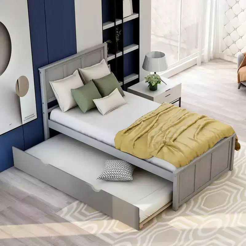 Letto a piattaforma con contenitore, telaio misura piazza e mezza, set telaio divano letto e letto estraibile piazza e mezza, divano letto e letto a rotelle con rotelle a scomparsa
