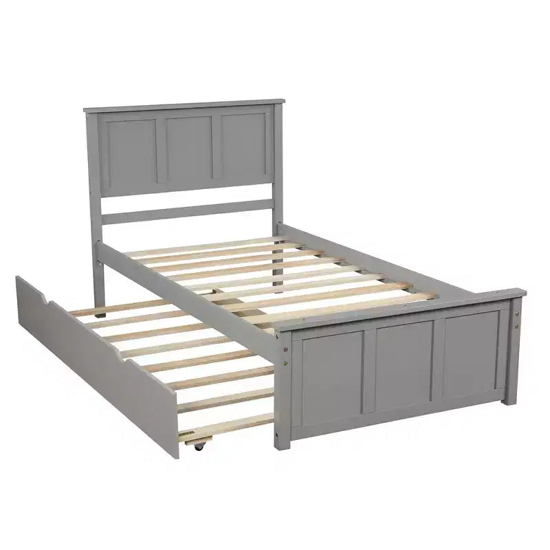 Letto a piattaforma con contenitore, telaio misura piazza e mezza, set telaio divano letto e letto estraibile piazza e mezza, divano letto e letto a rotelle con rotelle a scomparsa