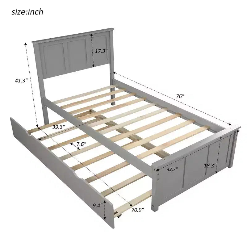 Letto a piattaforma con contenitore, telaio misura piazza e mezza, set telaio divano letto e letto estraibile piazza e mezza, divano letto e letto a rotelle con rotelle a scomparsa