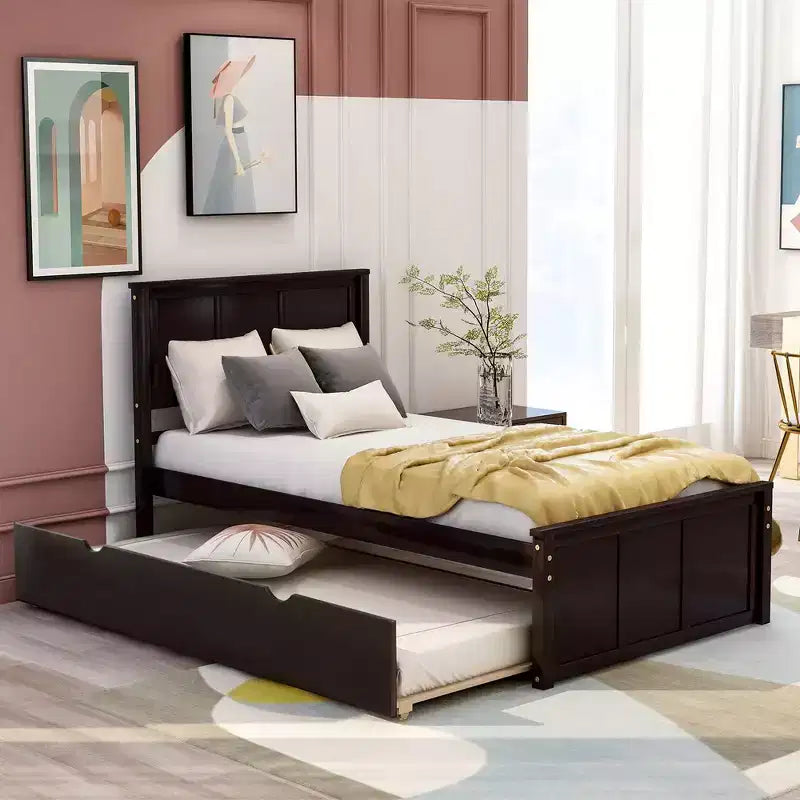 Letto a piattaforma con contenitore, telaio misura piazza e mezza, set telaio divano letto e letto estraibile piazza e mezza, divano letto e letto a rotelle con rotelle a scomparsa