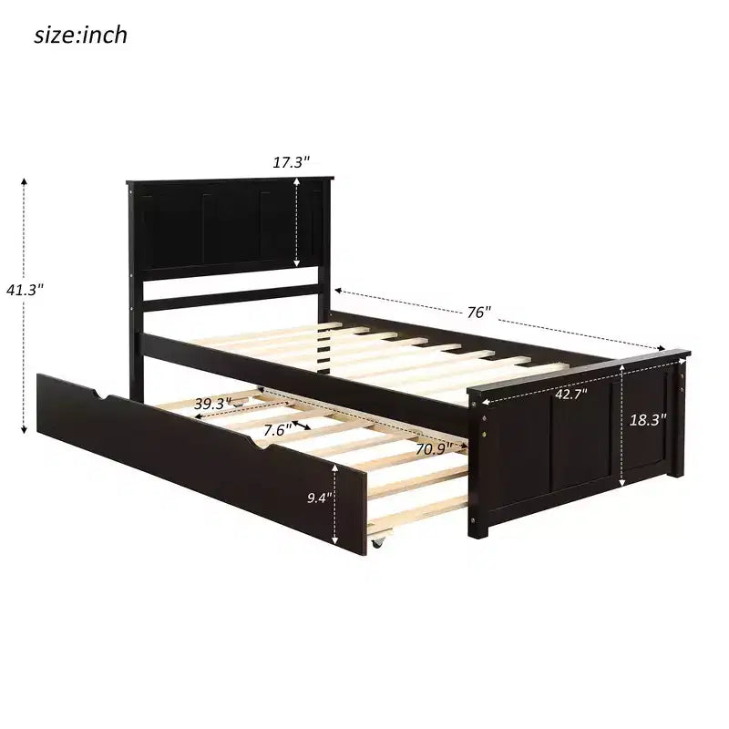 Letto a piattaforma con contenitore, telaio misura piazza e mezza, set telaio divano letto e letto estraibile piazza e mezza, divano letto e letto a rotelle con rotelle a scomparsa