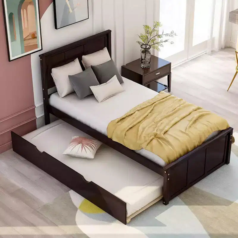 Platform Storage Bed, Twin Size Frame, Twin Daybed And Trundle Frame Set, Daybed And Roll Out Trundle Accommodate
