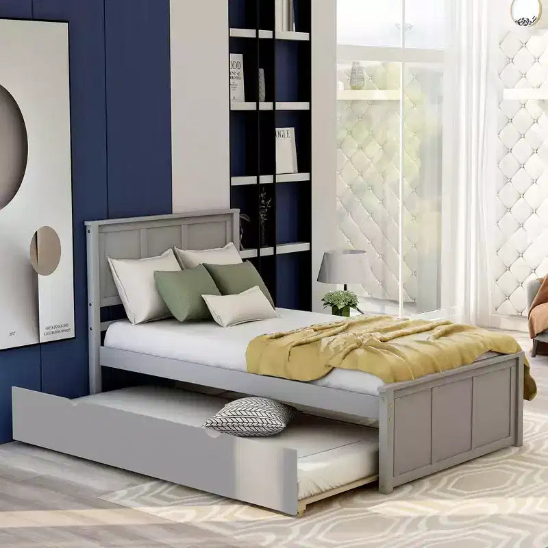 Letto a piattaforma con contenitore, telaio misura piazza e mezza, set telaio divano letto e letto estraibile piazza e mezza, divano letto e letto a rotelle con rotelle a scomparsa