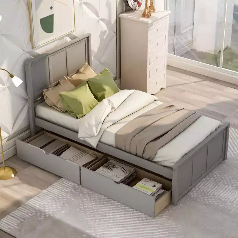 Letto a piattaforma con contenitore, telaio misura piazza e mezza, set telaio divano letto e letto estraibile piazza e mezza, divano letto e letto a rotelle con rotelle a scomparsa