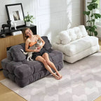 Divano Letto Pieghevole 3 in 1 COZONY, Poltrona da Pavimento Pieghevole con Cuscino, Futon da Pavimento in Velluto a Coste, Letto Pieghevole in Schiuma Sminuzzata per Soggiorno/Camera da Letto