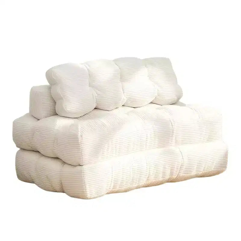 Divano Letto Pieghevole 3 in 1 COZONY, Poltrona da Pavimento Pieghevole con Cuscino, Futon da Pavimento in Velluto a Coste, Letto Pieghevole in Schiuma Sminuzzata per Soggiorno/Camera da Letto