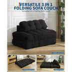 Divano Letto Pieghevole 3 in 1 COZONY, Poltrona da Pavimento Pieghevole con Cuscino, Futon da Pavimento in Velluto a Coste, Letto Pieghevole in Schiuma Sminuzzata per Soggiorno/Camera da Letto