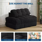 Divano Letto Pieghevole 3 in 1 COZONY, Poltrona da Pavimento Pieghevole con Cuscino, Futon da Pavimento in Velluto a Coste, Letto Pieghevole in Schiuma Sminuzzata per Soggiorno/Camera da Letto