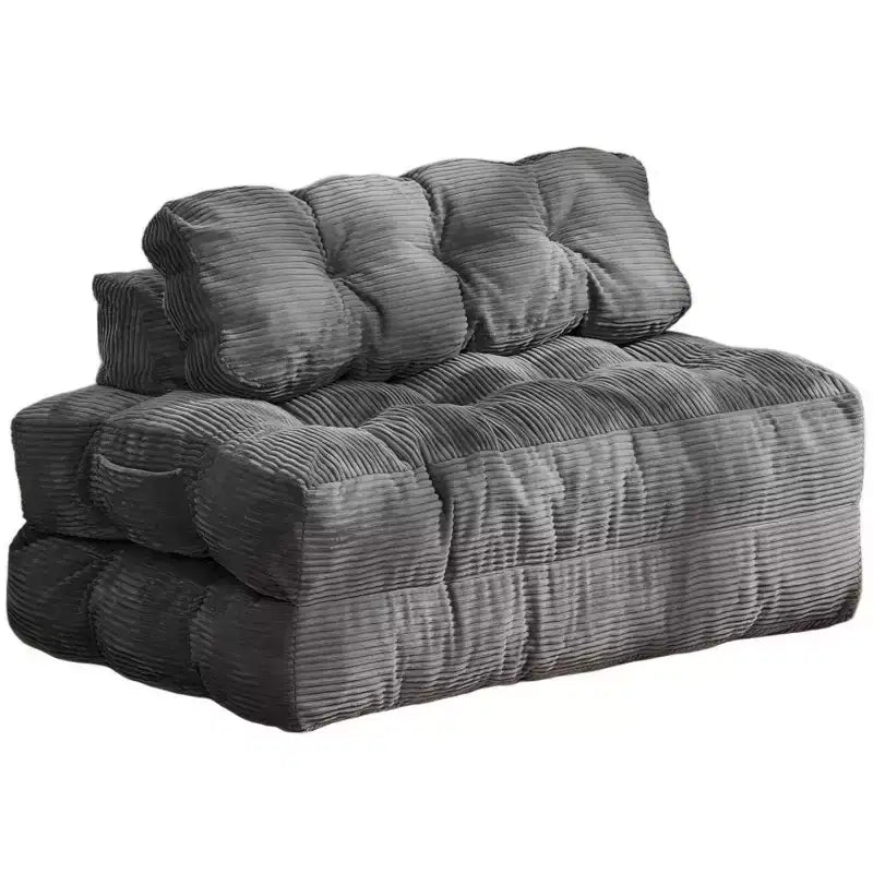 Divano Letto Pieghevole 3 in 1 COZONY, Poltrona da Pavimento Pieghevole con Cuscino, Futon da Pavimento in Velluto a Coste, Letto Pieghevole in Schiuma Sminuzzata per Soggiorno/Camera da Letto
