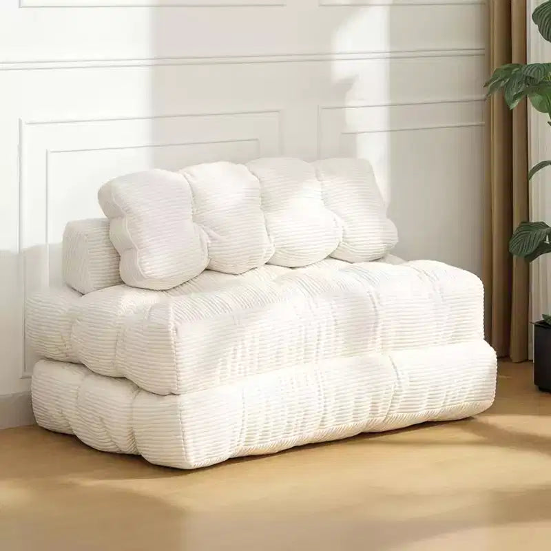 Divano Letto Pieghevole 3 in 1 COZONY, Poltrona da Pavimento Pieghevole con Cuscino, Futon da Pavimento in Velluto a Coste, Letto Pieghevole in Schiuma Sminuzzata per Soggiorno/Camera da Letto