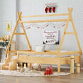 Twin/Full House Platform Bed with Stairs, Low Profile Bed Frame Childlike Fun Bed - ModernLuxe
