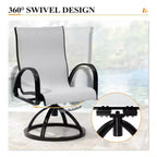 Set da pranzo da esterno in alluminio Crestlive Products con tavolo da pranzo da giardino e classiche poltrone con braccioli per 6-10 persone, per esterni