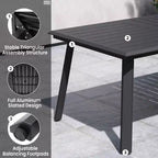 Set da pranzo da esterno in alluminio Crestlive Products con tavolo da pranzo da giardino e classiche poltrone con braccioli per 6-10 persone, per esterni