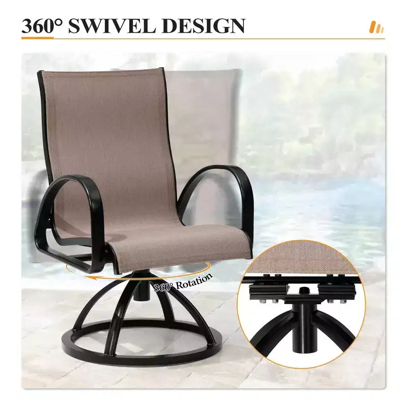 Set da pranzo da esterno in alluminio Crestlive Products con tavolo da pranzo da giardino e classiche poltrone con braccioli per 6-10 persone, per esterni
