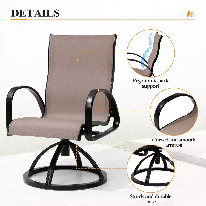 Set da pranzo da esterno in alluminio Crestlive Products con tavolo da pranzo da giardino e classiche poltrone con braccioli per 6-10 persone, per esterni