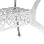 vidaXL Tavolo da giardino bianco in alluminio pressofuso 150x90x72 cm Robusto