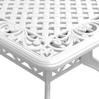 vidaXL Tavolo da giardino bianco in alluminio pressofuso 150x90x72 cm Robusto