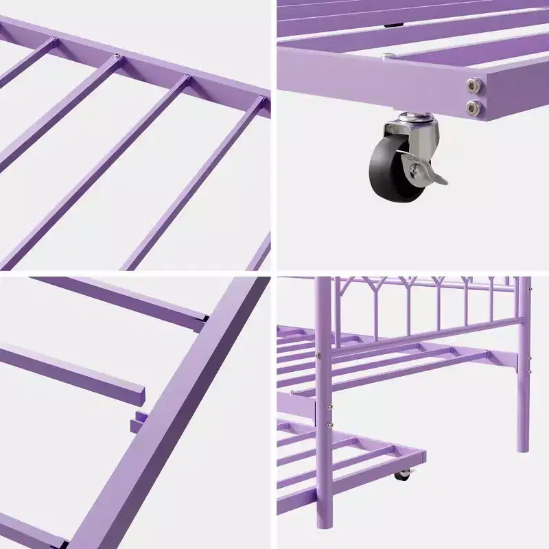 COZONY Letto Divano con Letto Estraibile con Stazione di Ricarica e Luci LED RGB, Struttura Letto Divano, Doghe in Acciaio Resistente, Design Salvaspazio, Facile Montaggio