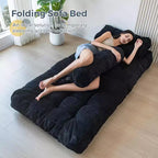Poltrona Letto Pieghevole Trasformabile con Cuscini e Schienale, Materasso da Pavimento Portatile Singolo per Soggiorno Camera da Letto Ospiti