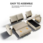 Dyonery Divano Letto a 3 Posti 81" con Letto Estraibile, Divano Letto Componibile a L con Chaise Longue Reversibile con Contenitore