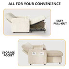 Dyonery Divano Letto a 3 Posti 81" con Letto Estraibile, Divano Letto Componibile a L con Chaise Longue Reversibile con Contenitore