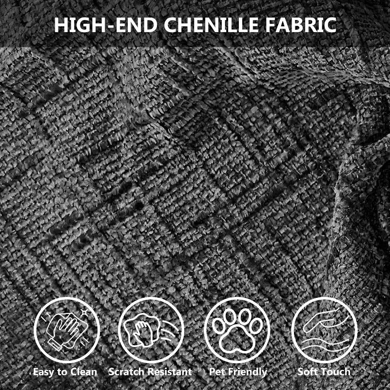 Dyonery Divano Letto a 3 Posti 81" con Letto Estraibile, Divano Letto Componibile a L con Chaise Longue Reversibile con Contenitore
