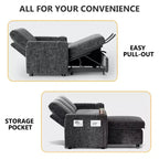 Dyonery Divano Letto a 3 Posti 81" con Letto Estraibile, Divano Letto Componibile a L con Chaise Longue Reversibile con Contenitore