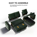 Dyonery Divano Letto a 3 Posti 81" con Letto Estraibile, Divano Letto Componibile a L con Chaise Longue Reversibile con Contenitore