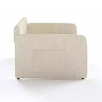 Letto a una piazza e mezza Karl Home Gray Twin Daybed con rivestimento in ciniglia e cassetti portaoggetti