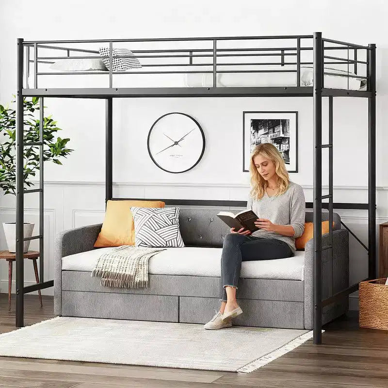 Letto a una piazza e mezza Karl Home Gray Twin Daybed con rivestimento in ciniglia e cassetti portaoggetti